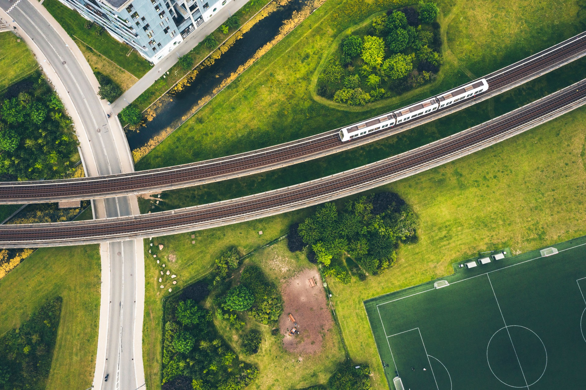 Commute by electric city train